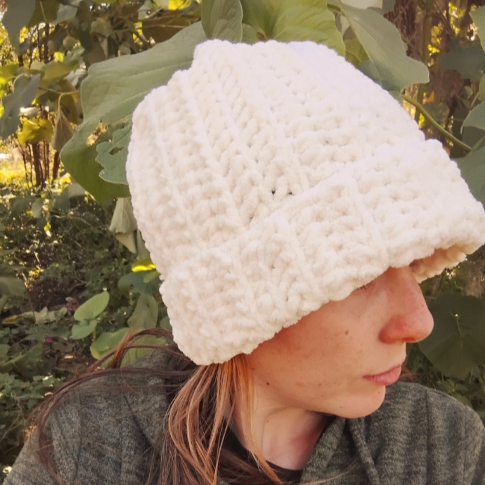 Super chunky crocheted hat